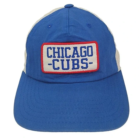 Chicago Cubs Hat - Cooperstown Collection Snapback Baseball Trucker Cap Blue MLB - Picture 2 of 8